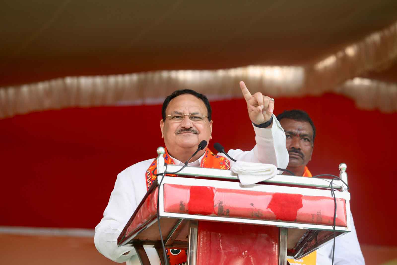 Bjp National President Shri J P Nadda Addressing A Public Meeting In